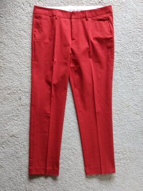 a.n.a. A New Approach Red Mid Rise Tapered Pants Stretch Women's Sz 10 NEW NWOT